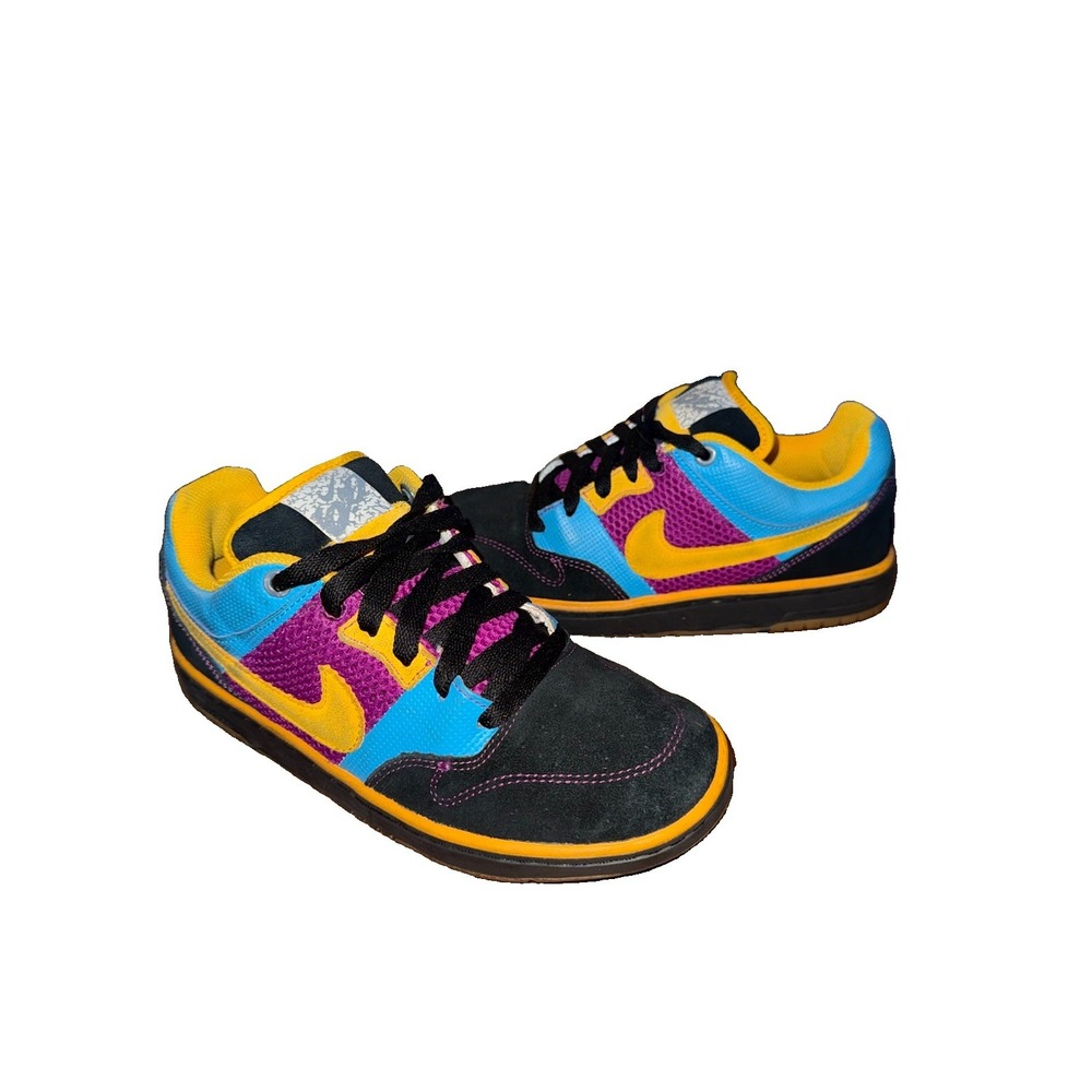 2009 Nike ID Dunk Low Custom MUZZ 383433-991 Mens Size 6 Purple Blue Yellow